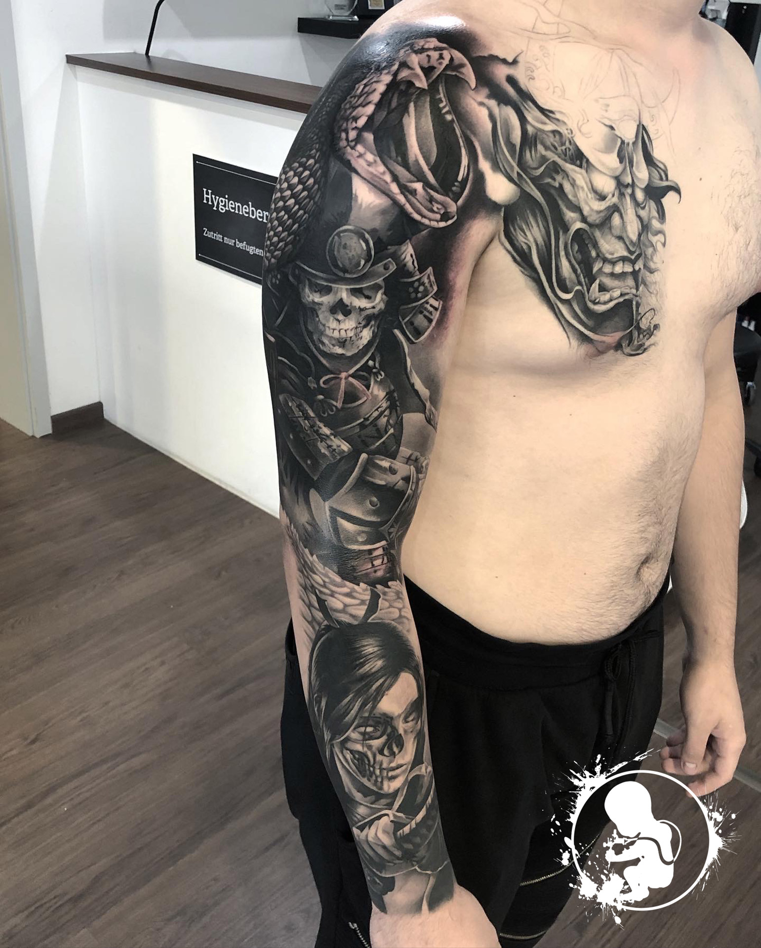 Samurai Sleeve | Thomas | Newborn Tattoo Wolfratshausen