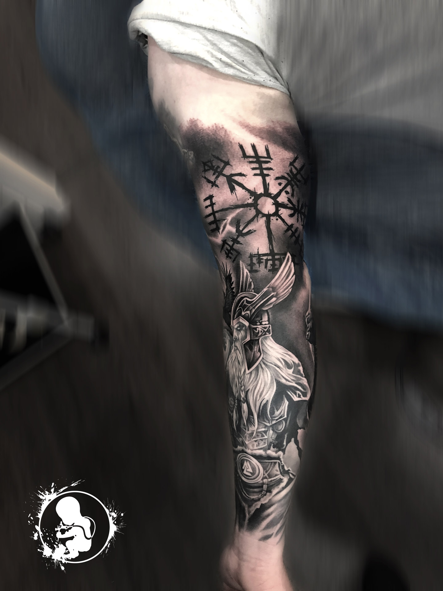 Vikinger Sleeve | Thomas | Newborn Tattoo Wolfratshausen